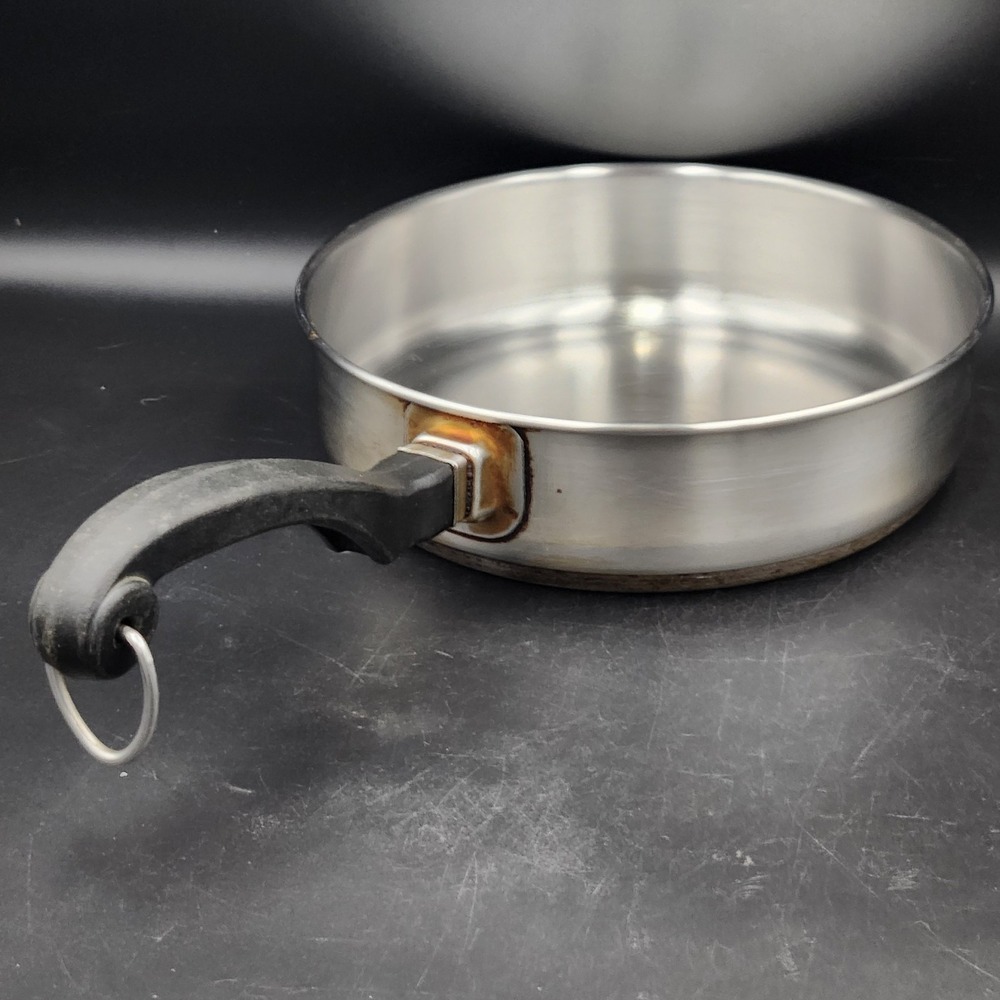 Farberware 7" Stainless Skillet Aluminum Clad Yonkers USA H Stamp Vintage